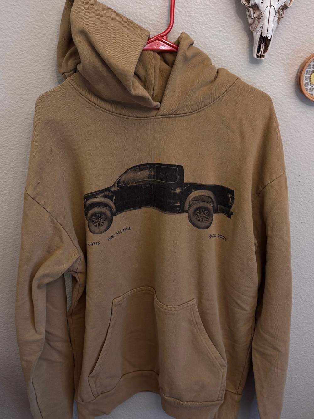 Post Malone Austin Brown Truck Hoodie If Yall Werent Here 2023 Tour / Men's L